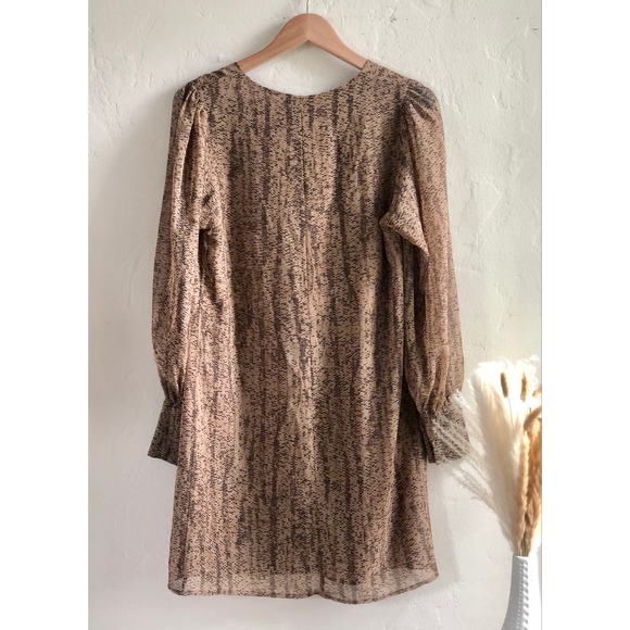 Rory Beca Snakeskin Bubble Sleeve Shift Dress - Picture 2 of 5